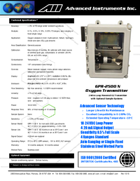 Thumbnail of document Manual - GPR-2500 Oxygen Analyzer